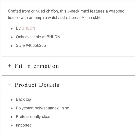 BHLDN Anthropologie Long Angie Dress Purple/Pink, XS - Picture 11 of 15